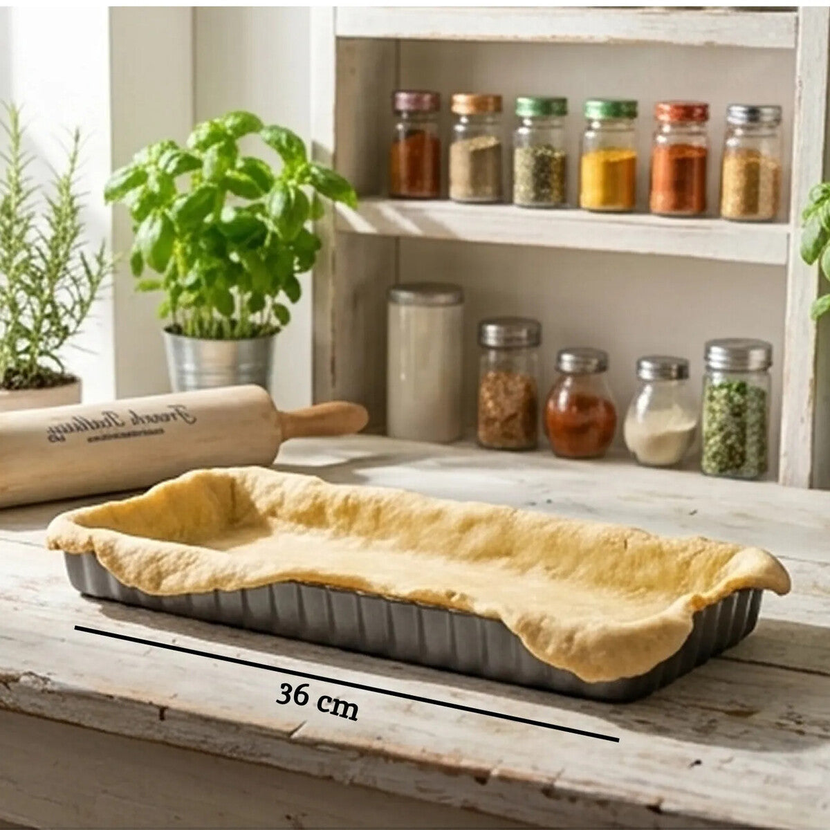 From Scratch Rectangular Fluted Flan Quiche Tin