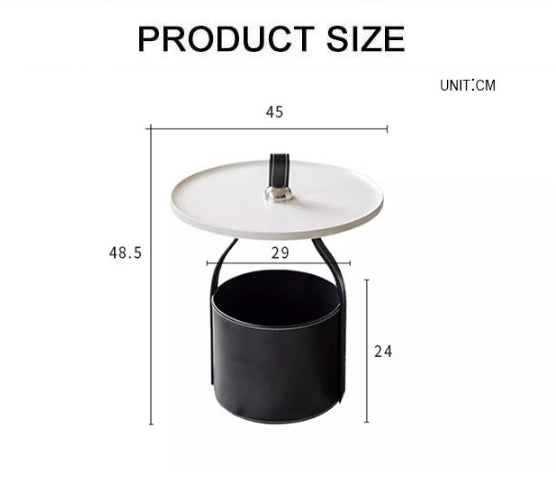 Edwina Side Table With Storage, Small