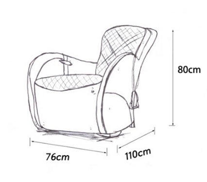 Saddle Chair And Footstool, Loft Style, Oil Wax Leather
