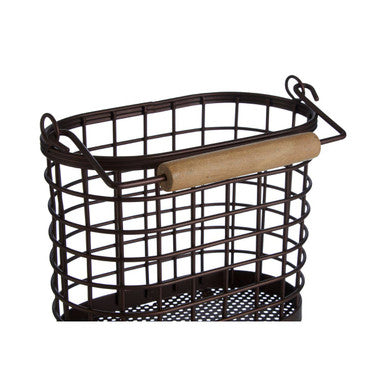 Vertex Oval Bronze Coated Utensil or Cutlery Holder