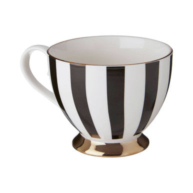 Duchess Black and White Monogram Mug, H