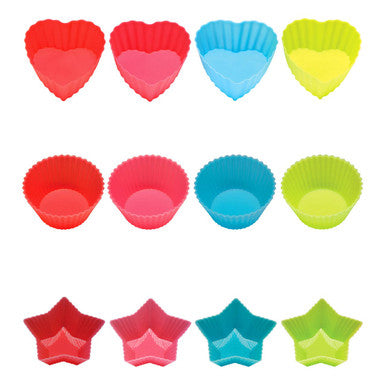 Hallie Set Of Four Non Stick Heart Silicone Moulds