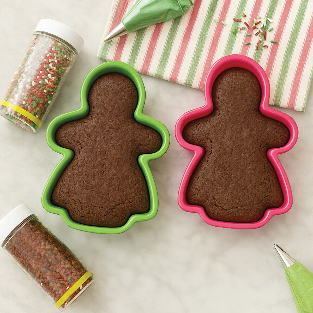 Hallie Silicone Baking Gingerbread Ladies Cake Moulds