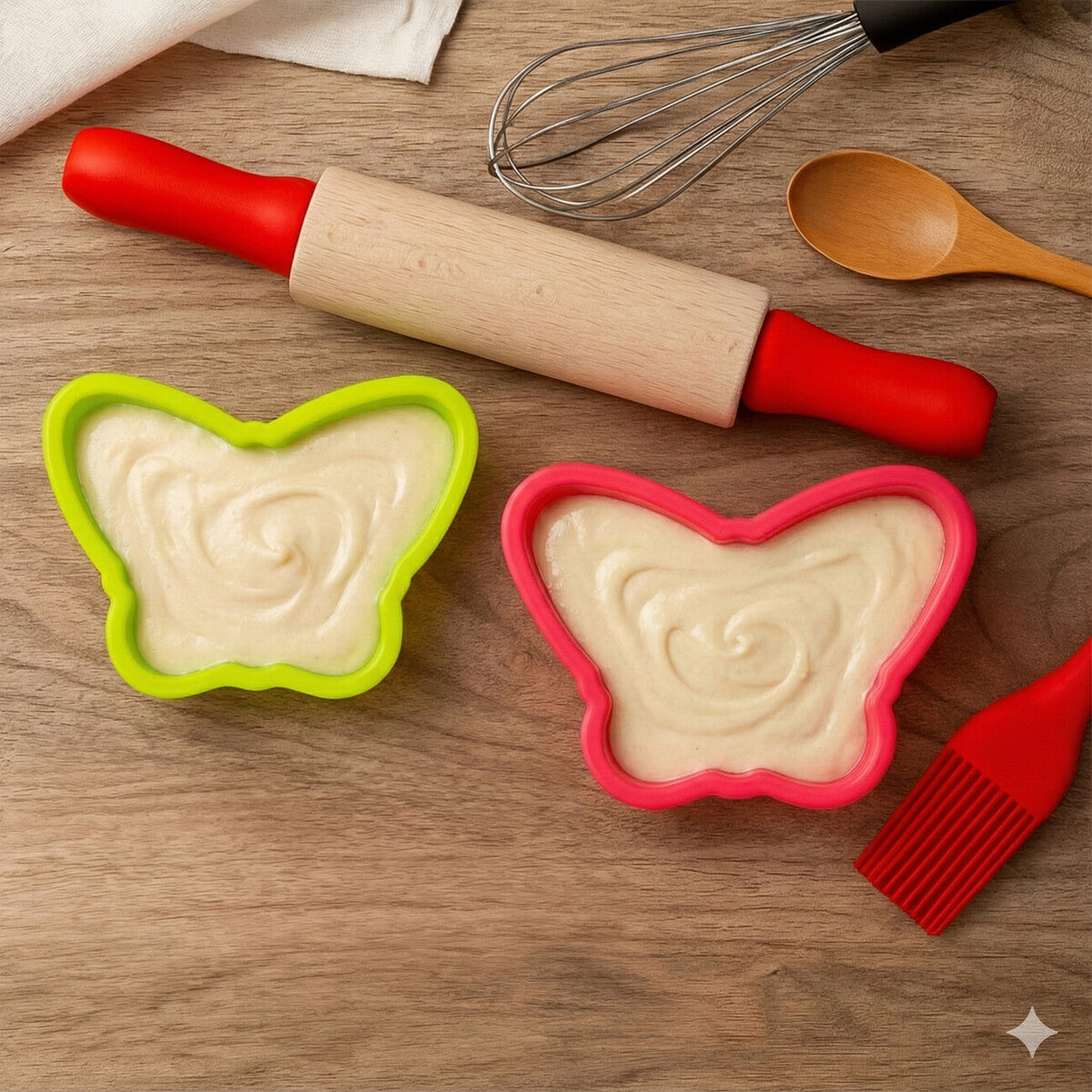 Hallie Silicone Baking Set Of Two Butterflies Cake Moulds