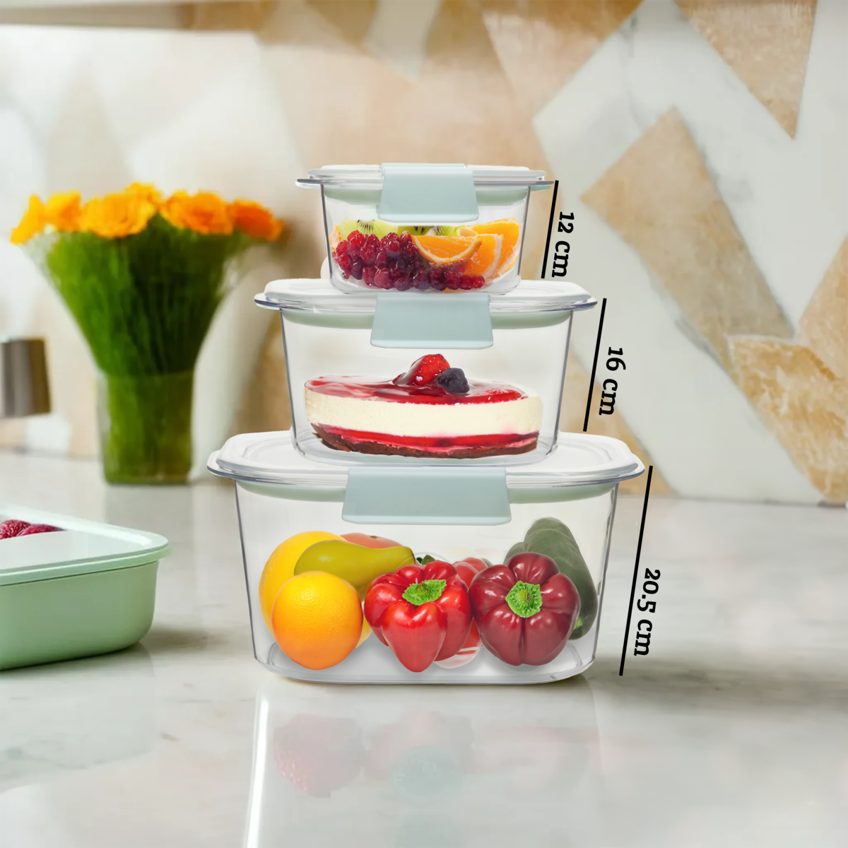 Grub Tub Set Of 3 Food Storage Containers