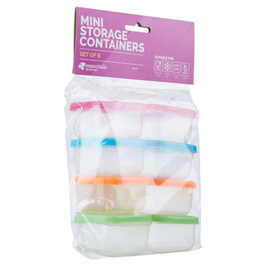 Bitty Set of 8 Mini Storage Plastic Containers