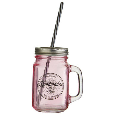 Bocal Pink Square Mason Jar Mug