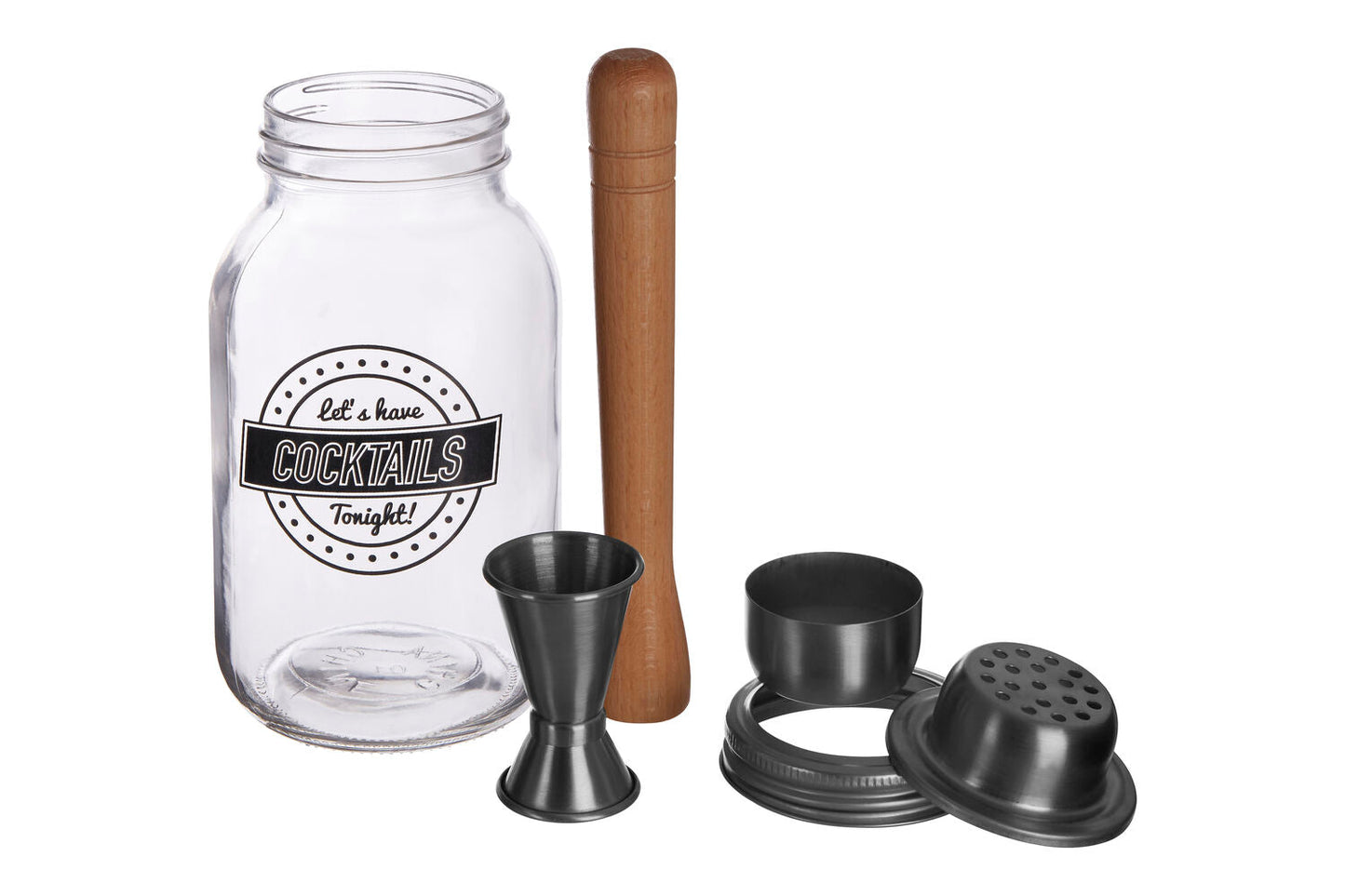 Ara 3 Piece Lets Have Cocktails Cocktail Jar