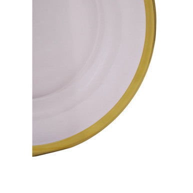 Ida Textured Glass Side Plate With Gold Rim