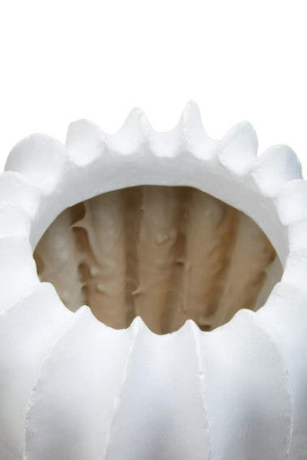 Broc White Textured Vase