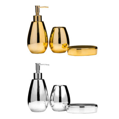 Magpie Dolomite Silver 3 Piece Bathroom Set