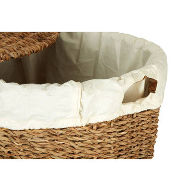 Lidi Oval Multi Seagrass Basket with Lid and Lining
