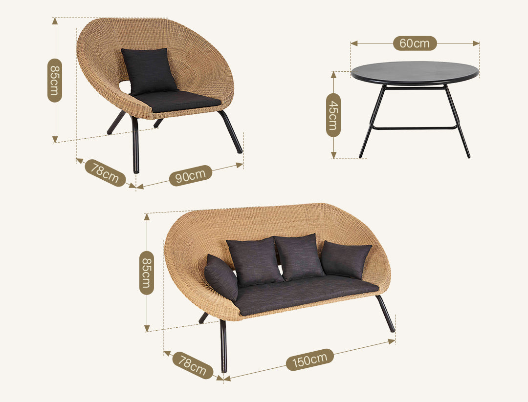 Bonsallo Rattan Armchair, Outdoor Furniture