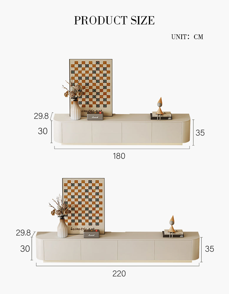 Absinthia TV Stand, Cream, With LED Light