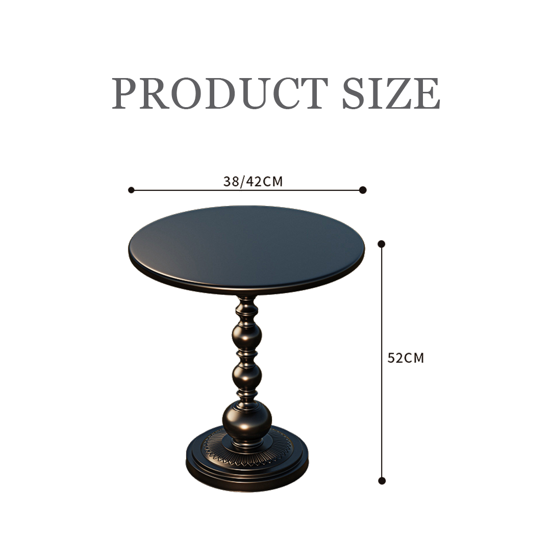 Xanthe Small Round Side Table, Black or White