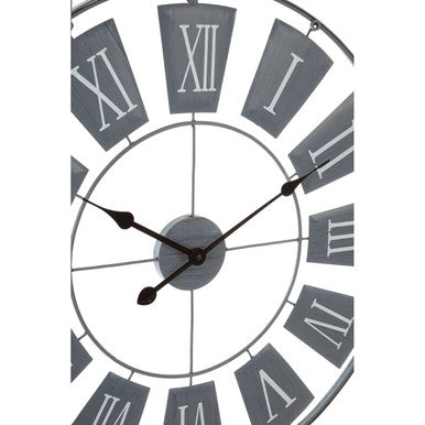 Vitus 90cm Dia Grey Metal Large Wall Clock