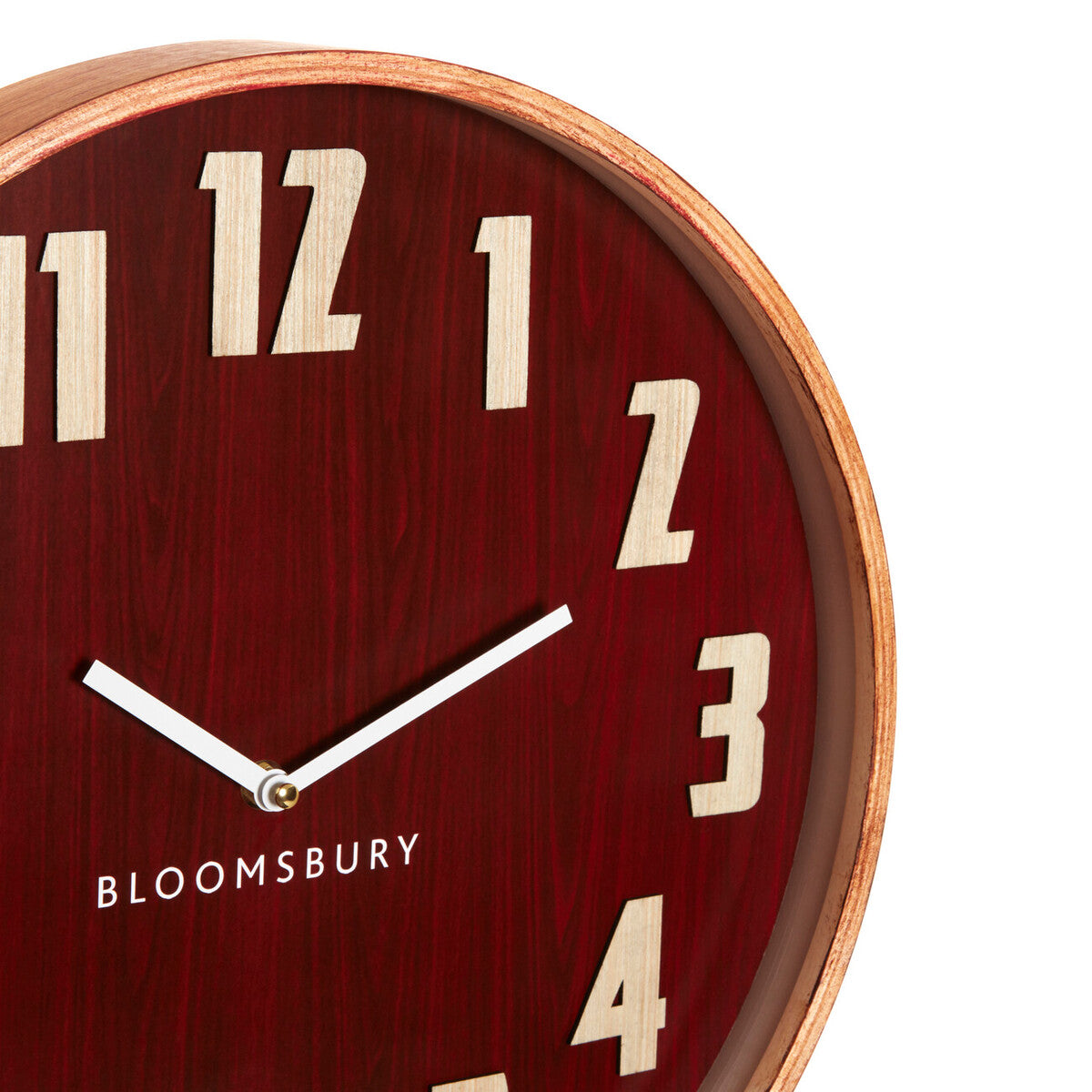 Vitus 40cm Dia Red Grain Large Wall Clock