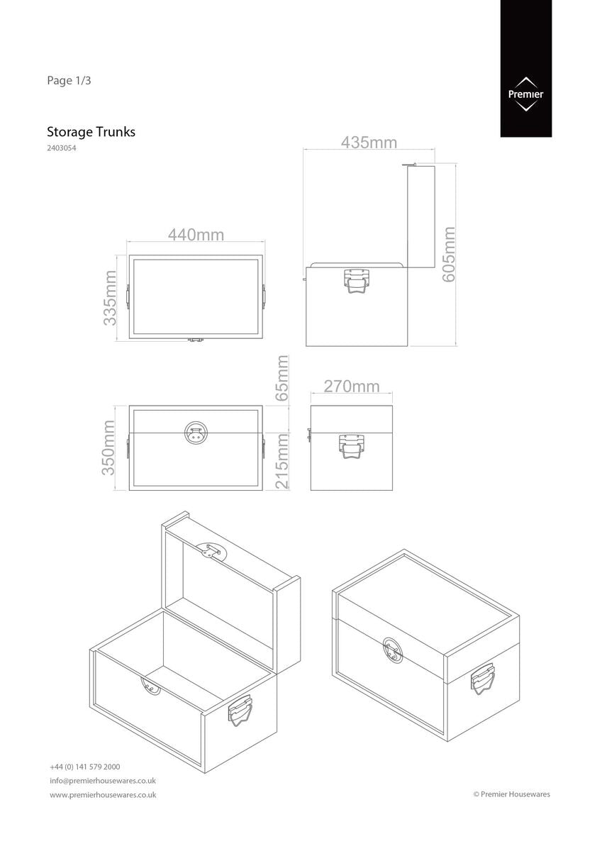 Dice Design Storage Trunks - Set of 3