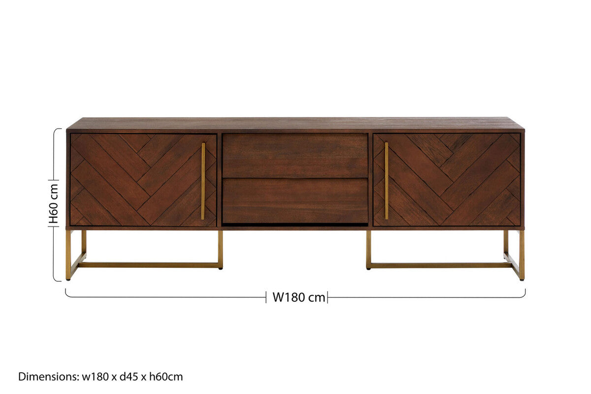 Brando Acacia wood Effect Media Unit
