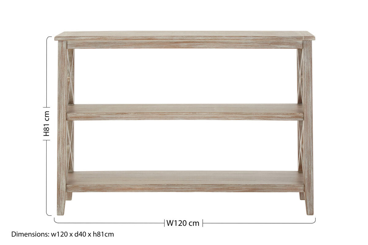 Heritage Natural Two Shelf Bookcase