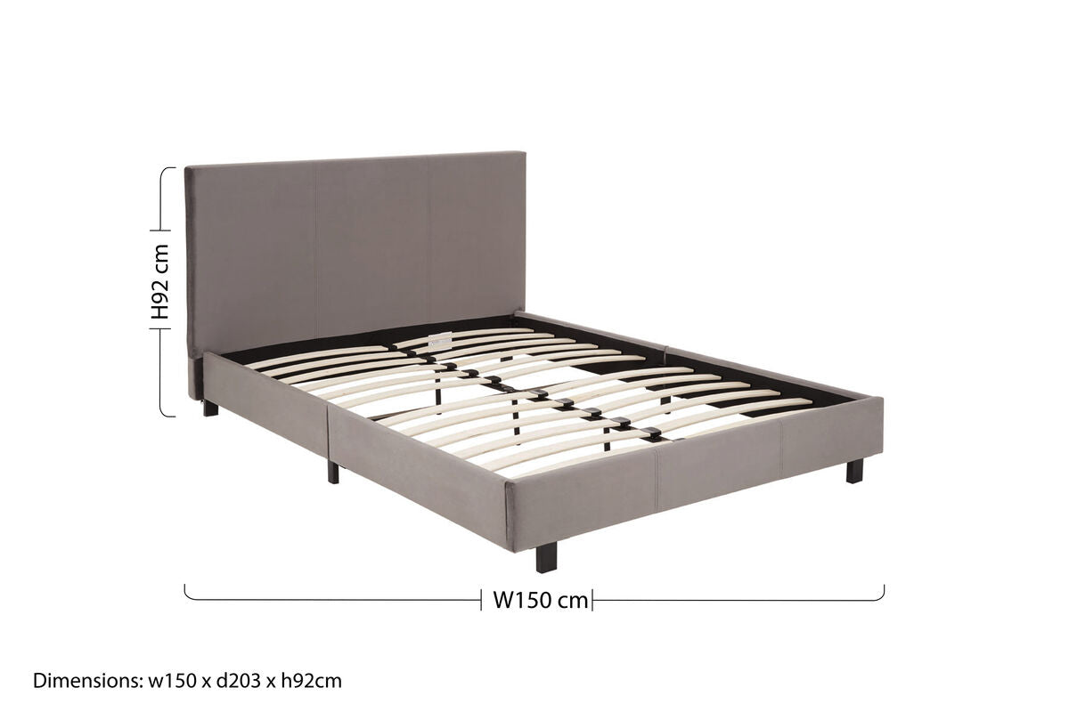 Napoli Grey King Bed