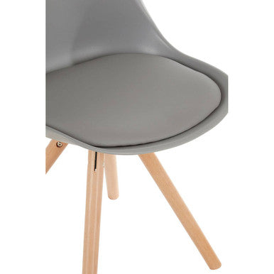 Stockholm Grey Padded Seat Dining Chair