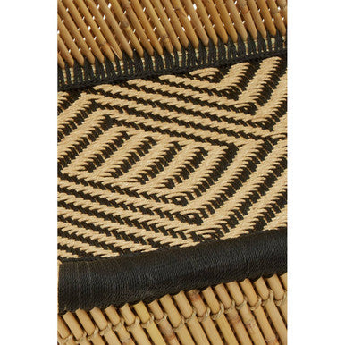 2 Seater Natural and Black Sofa, Rowan