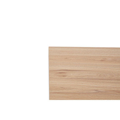 Natural Wood Square Side Table with U-Shaped Base, Oakton
