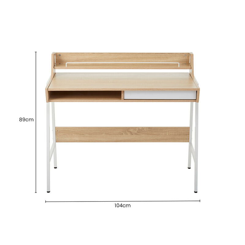 Bradbury Natural Oak Veneer Desk