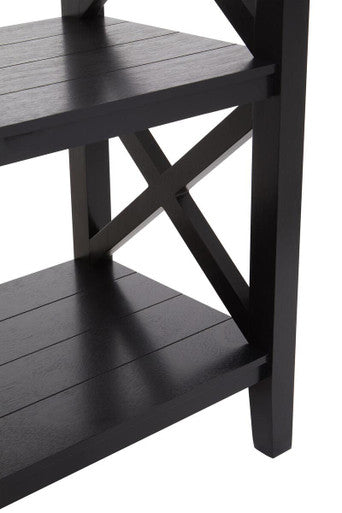 Heritage Two Shelf Black Bookcase
