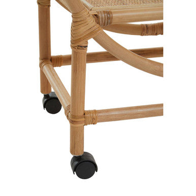 Three Tier Rattan Bar Trolley in Natural Finish , Mataram