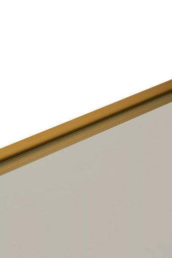 Clear Glass Top and Gold Finish Frame Console Table, Avento
