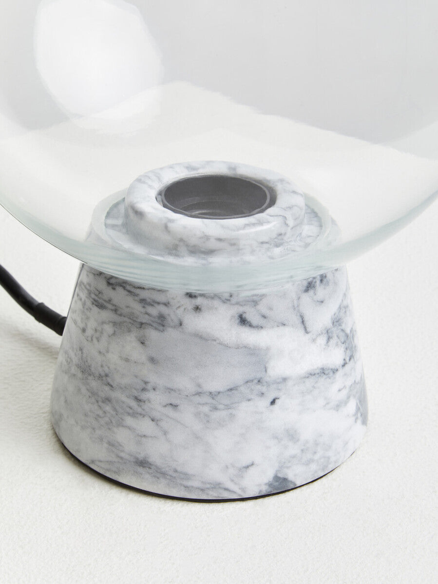 Lamonte Globe Lamp with Grey Marble Base