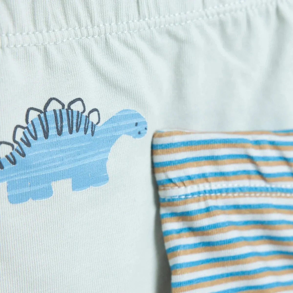 HelloBaby 3 Pack Striped Dinosaur Print Baby Briefs (12 Months to 4-5 Years)
