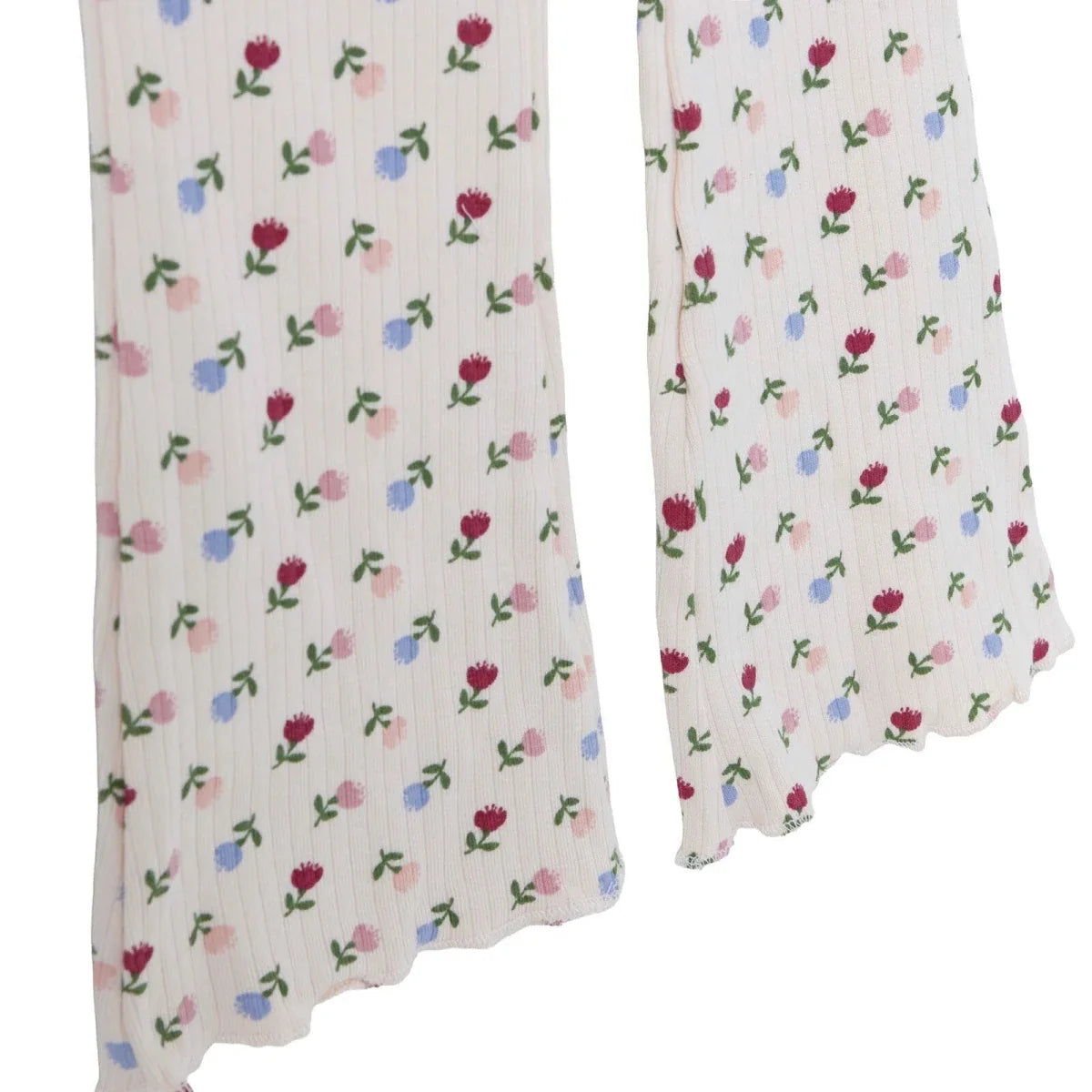 HelloBaby Floral Print Ribbed Baby Leggings (3-6 Months to 4-5 Years)