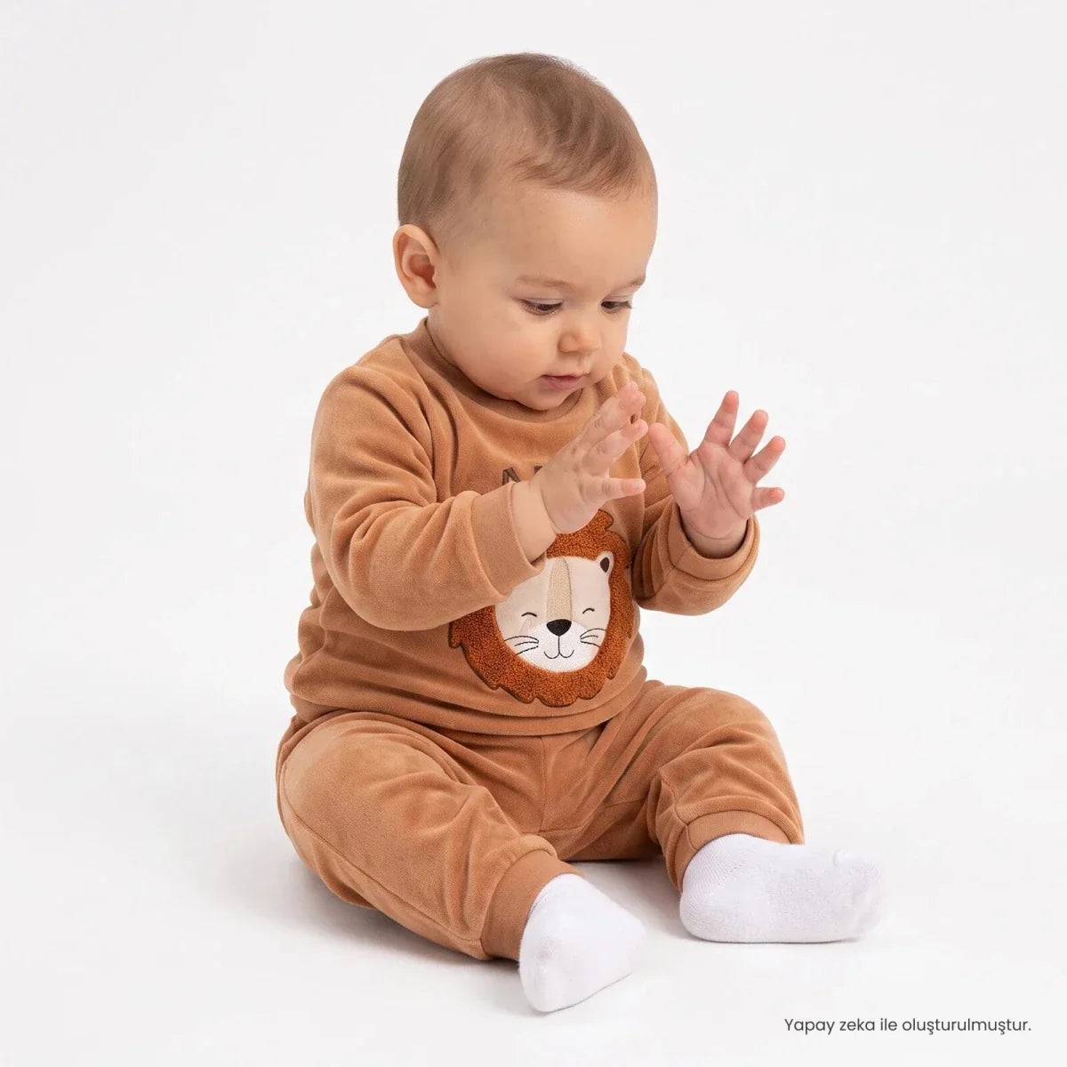 HelloBaby Animal Print Snap Fastening Velour Baby Pyjama Set (3-6 Months to 3-4 Years)