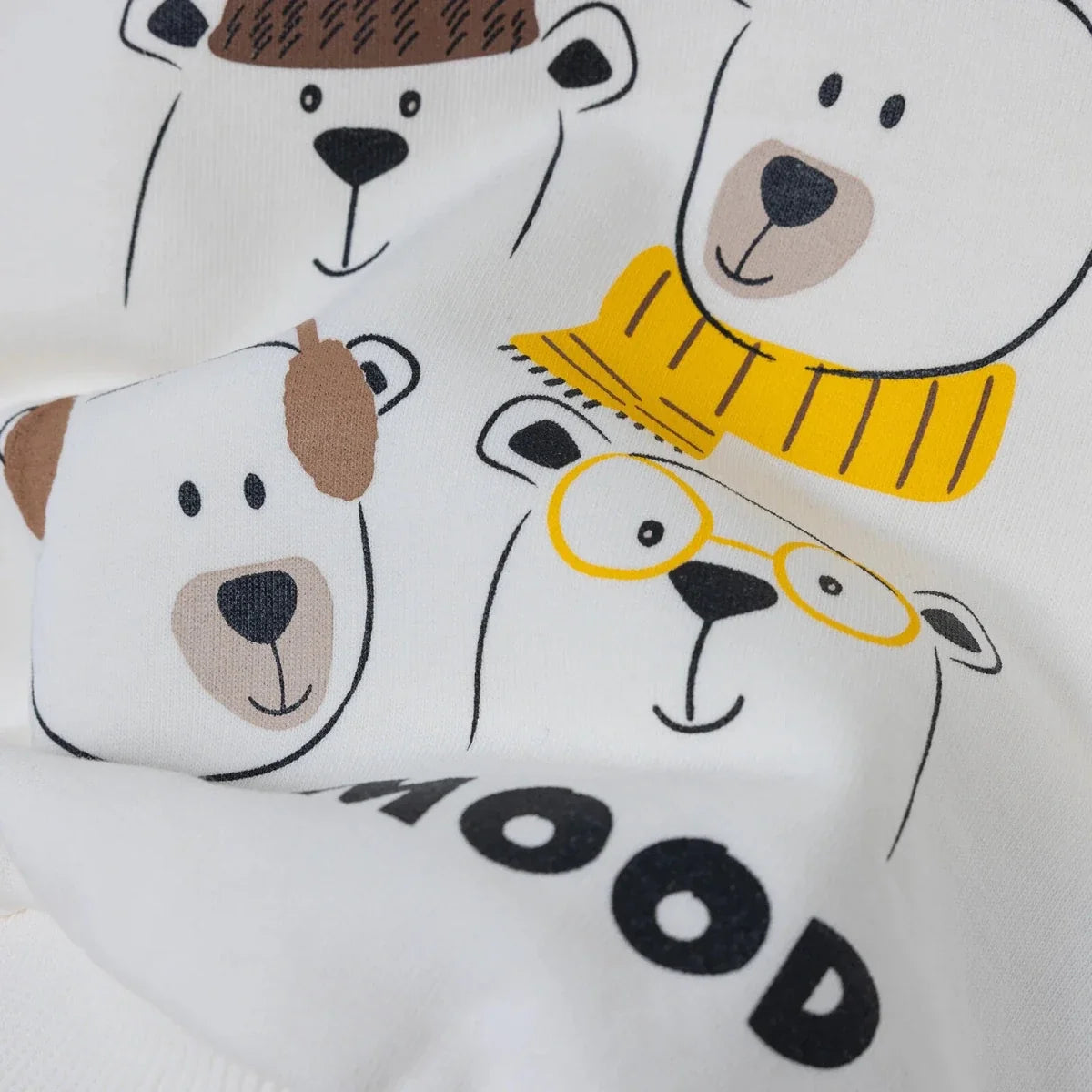 HelloBaby Bear Print Baby Sweatshirt & Joggers Set (6-9 Months to 4-5 Years)
