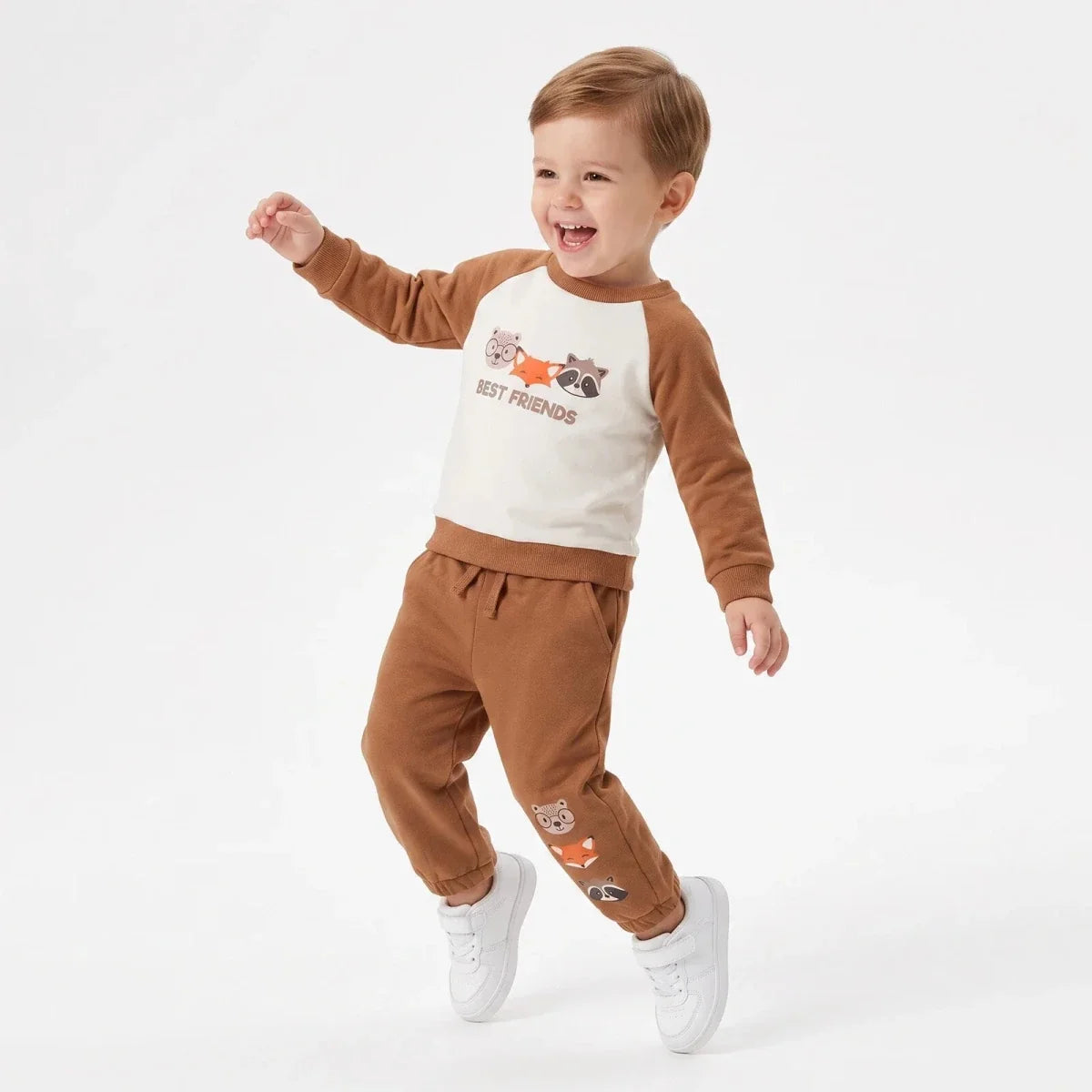 HelloBaby Animal Print Baby Sweatshirt & Joggers Set (6-9 Months to 4-5 Years)
