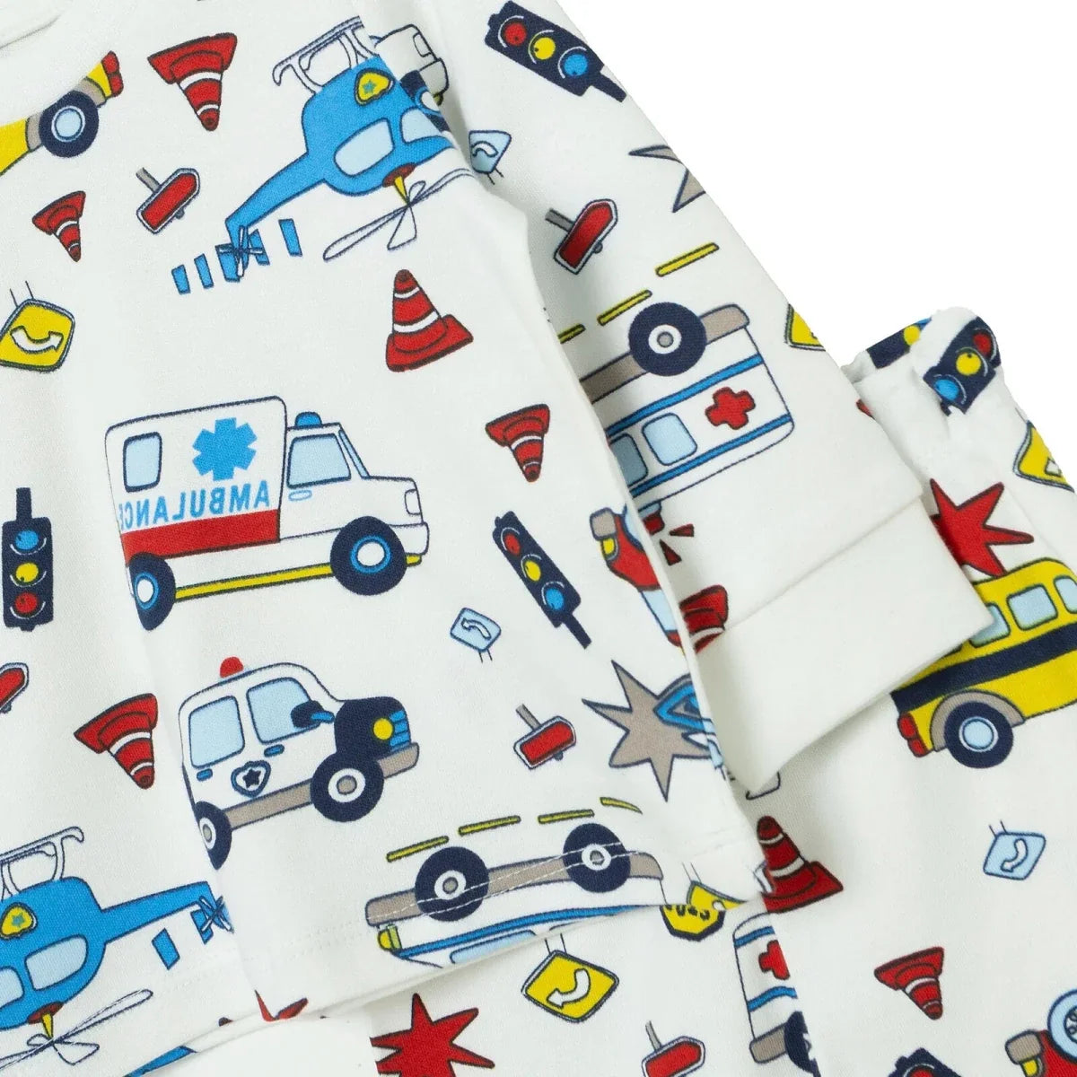 HelloBaby Vehicle Print Interlock Baby Pyjama Set (3-6 Months to 3-4 Years)