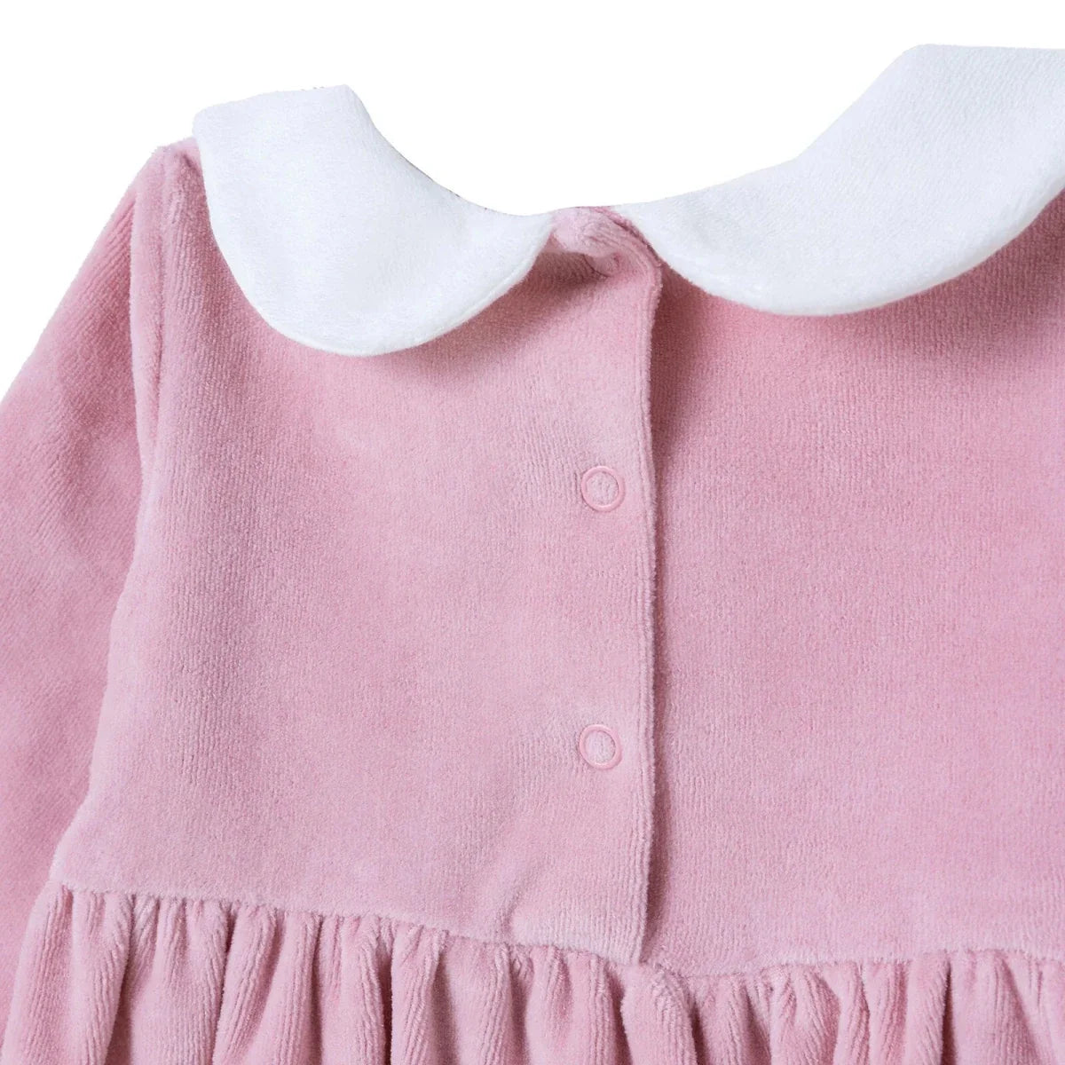 HelloBaby Star Print Long Sleeve Velour Baby Dress (1-3 Months to 12 Months)