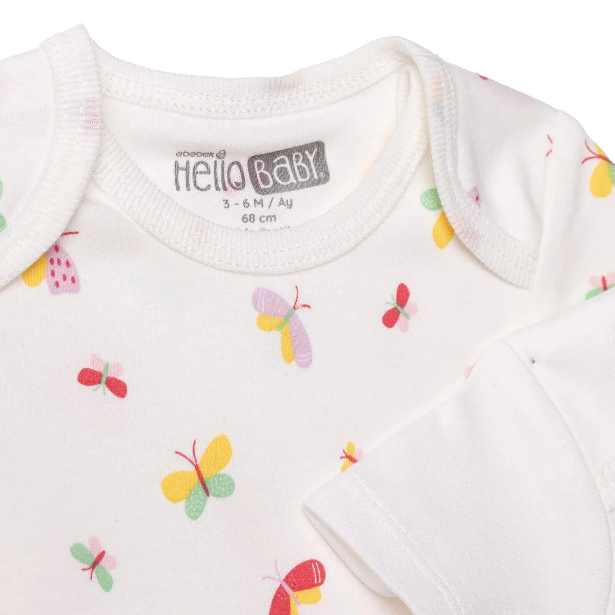 HelloBaby 2 Pack Envelope Neck Short Sleeve Baby Bodysuits (1-3 Months to 2-3 Years)