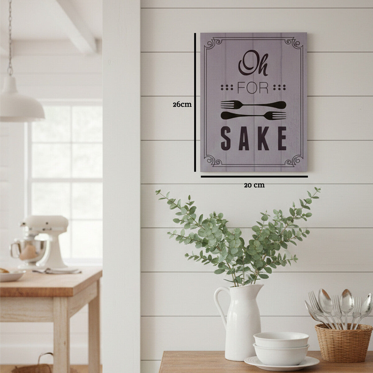 Pun and Games Oh For Fork Sake Wall Plaque