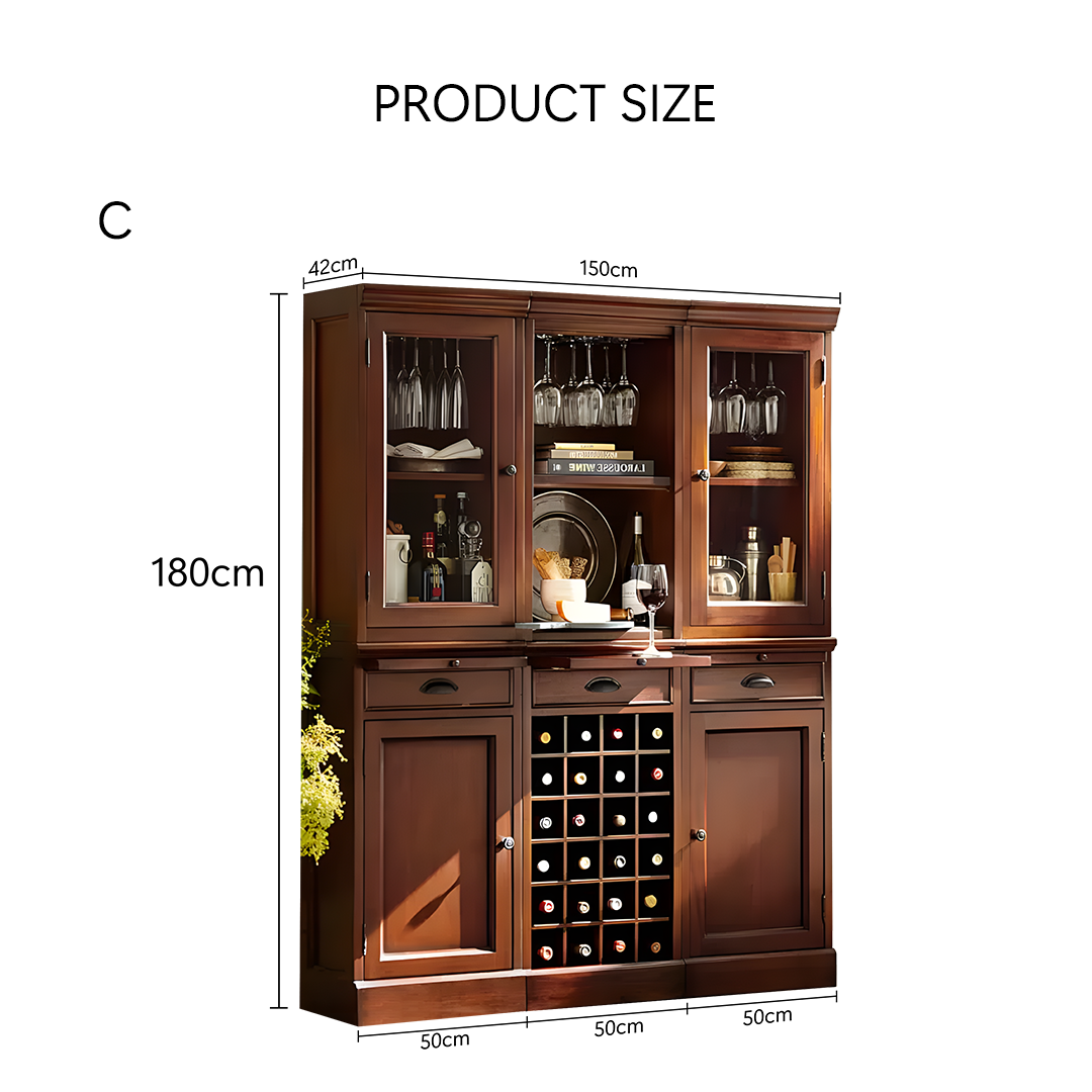 Ivanna Wine Cabinet, Wine Rack, Wood