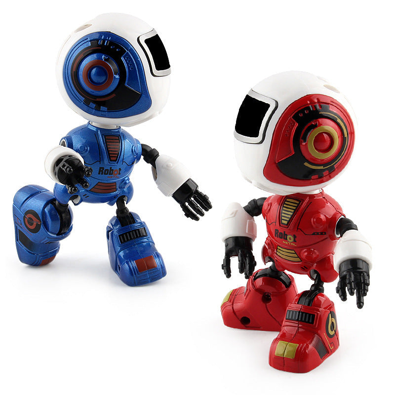 Smart Mini Alloy Robot Induction Light And Music Spaceman Toy