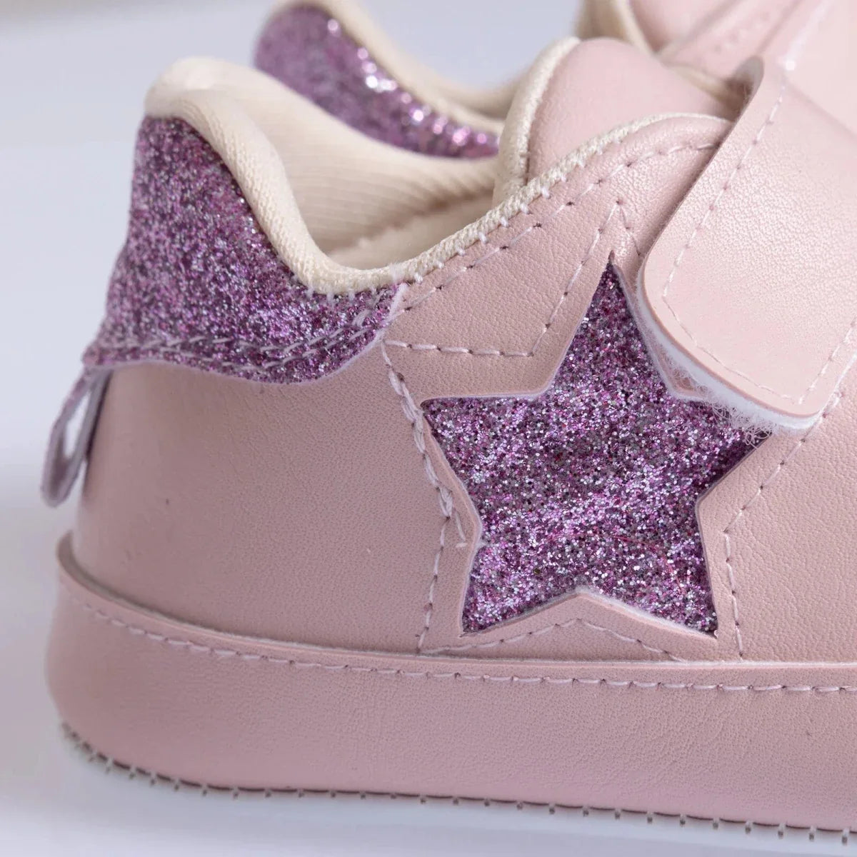 Papulin Star Print Faux Leather First Walker Baby Shoes