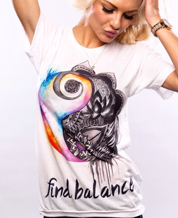 Summer fashion trend loose cotton black and white letter T-shirt print top