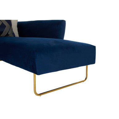 5 Seater Dark Blue Velvet corner-sofas, Renee