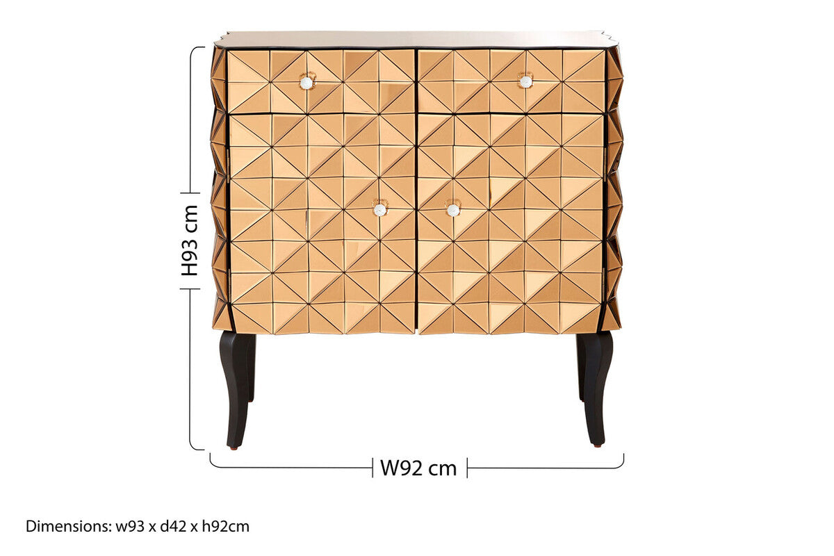 Soho 2 Door Copper Finish Sideboard