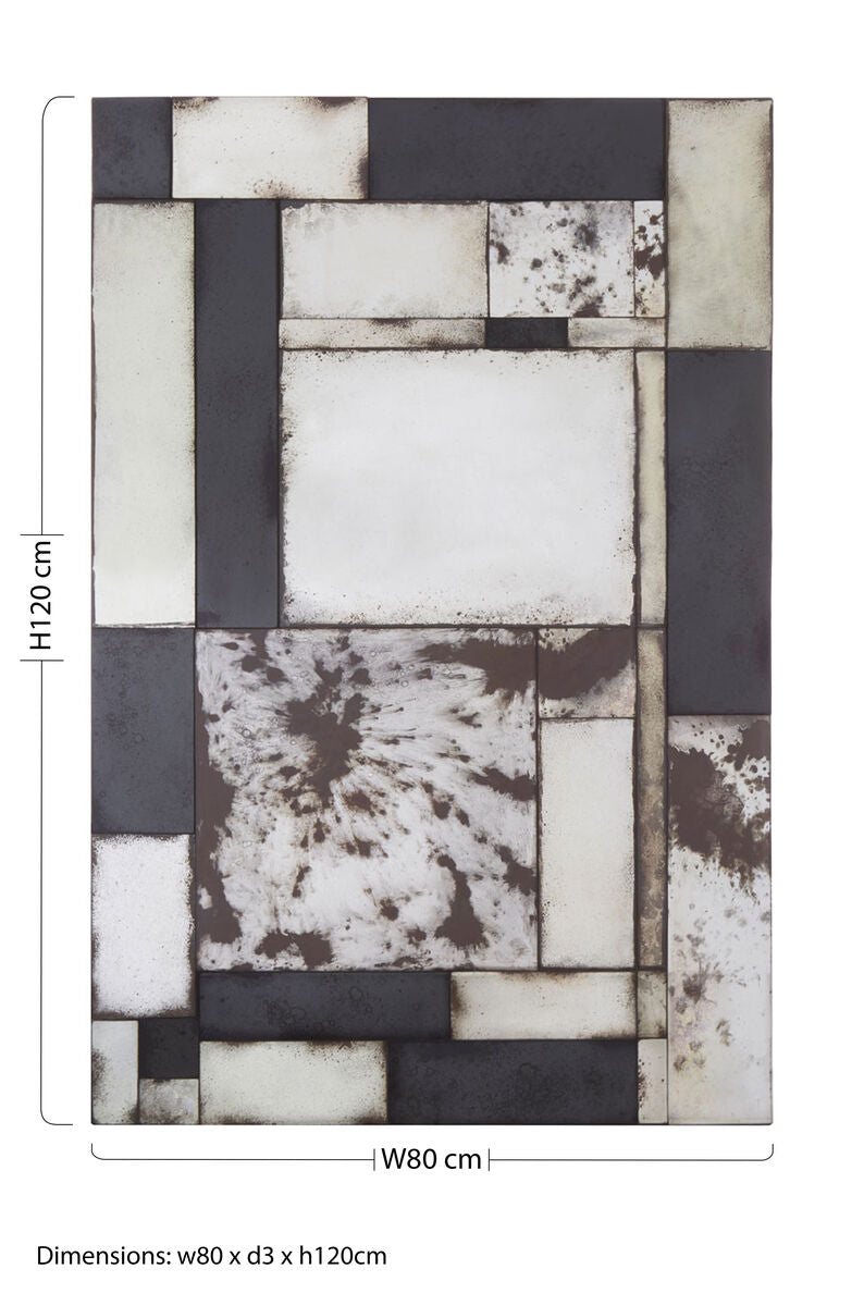 Riza Mosaic Asymmetric Wall Mirror