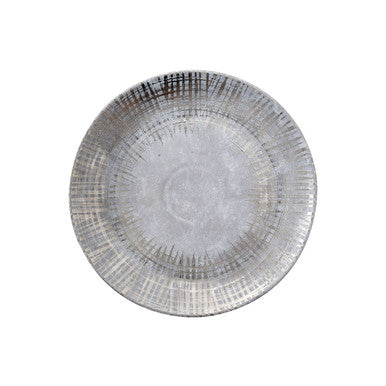Embra Silver and Grey Decorative Plate